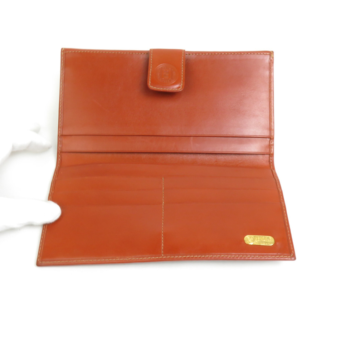 FENDI 長財布 ブラウン/イエロー シリアルあり (FFダイヤモンド FENDI 長財布 ブラウン/イエロー シリアルあり (FFダイヤモンド