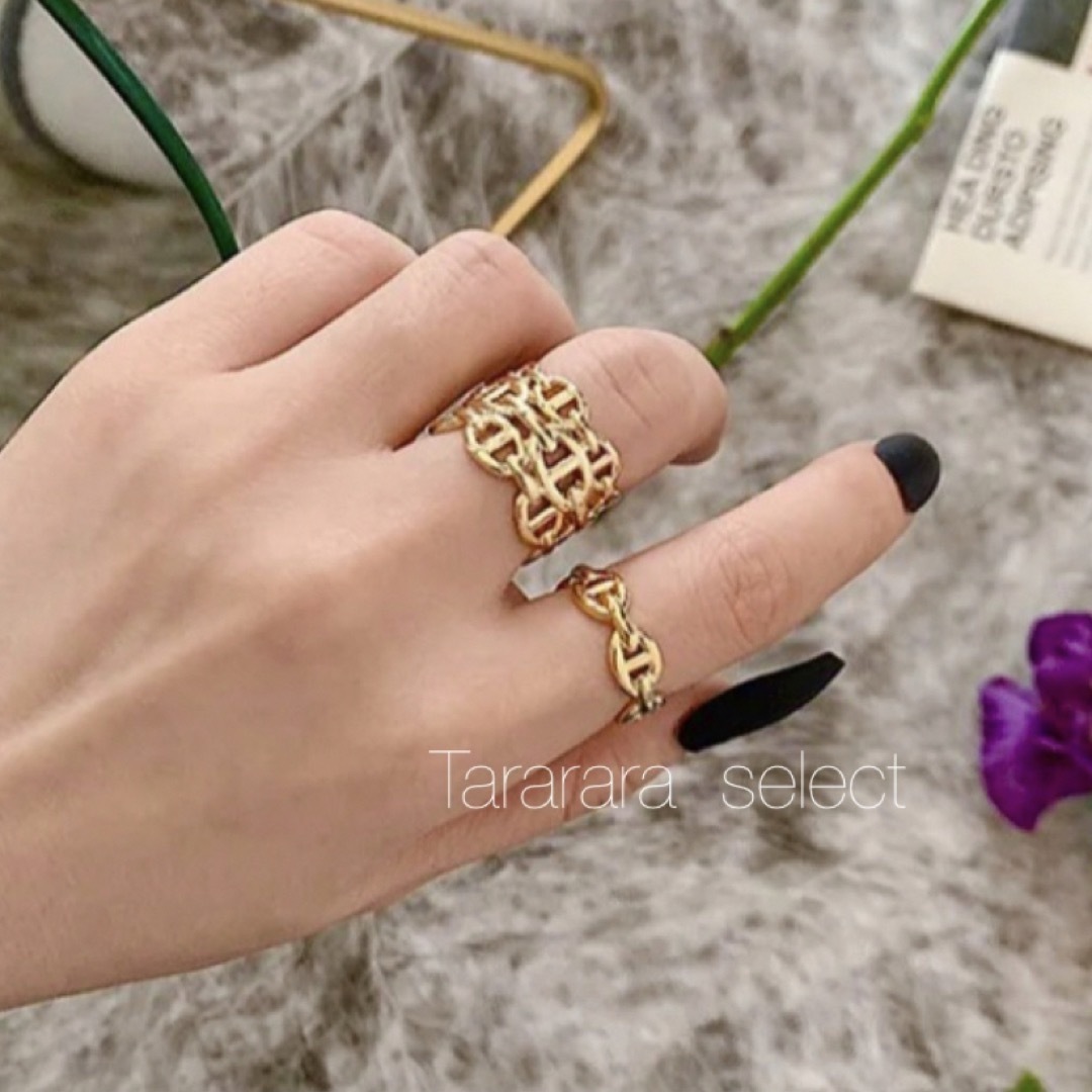 ●stainless アンカーRing G●金属アレルギー対応 レディースのアクセサリー(リング(指輪))の商品写真