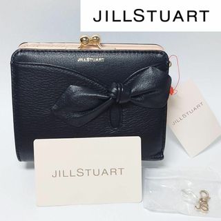 ジルスチュアート(JILLSTUART)の【新品タグ付き】ジルスチュアート がま口リボン折り財布 ブラック(財布)