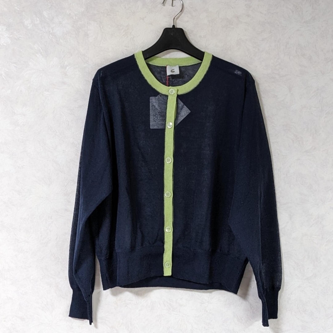 6 (ROKU)(ロク)の＜6(ROKU)＞SHEER COLOR RIB CARDIGAN/カーディガン レディースのトップス(カーディガン)の商品写真