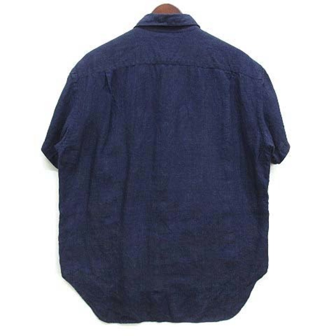 MARGARET HOWELL(マーガレットハウエル)のマーガレットハウエル リネン シャツ 半袖 ネイビー S 日本製 メンズのトップス(シャツ)の商品写真