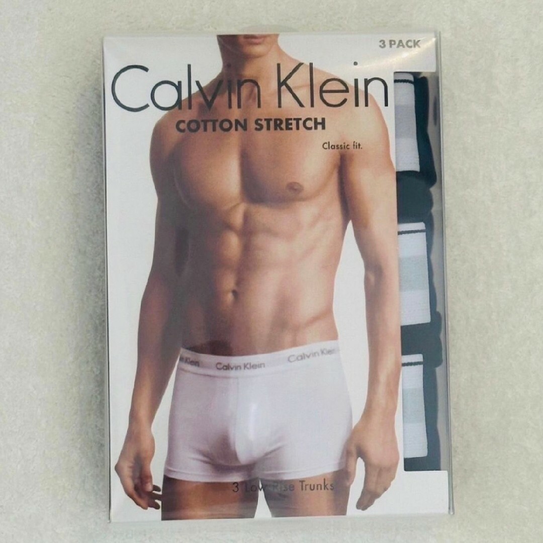 Calvin Klein(カルバンクライン)のカルバンクライン ボクサーパンツ Mサイズ ブラック 白ライン 黒 3枚セット メンズのアンダーウェア(ボクサーパンツ)の商品写真