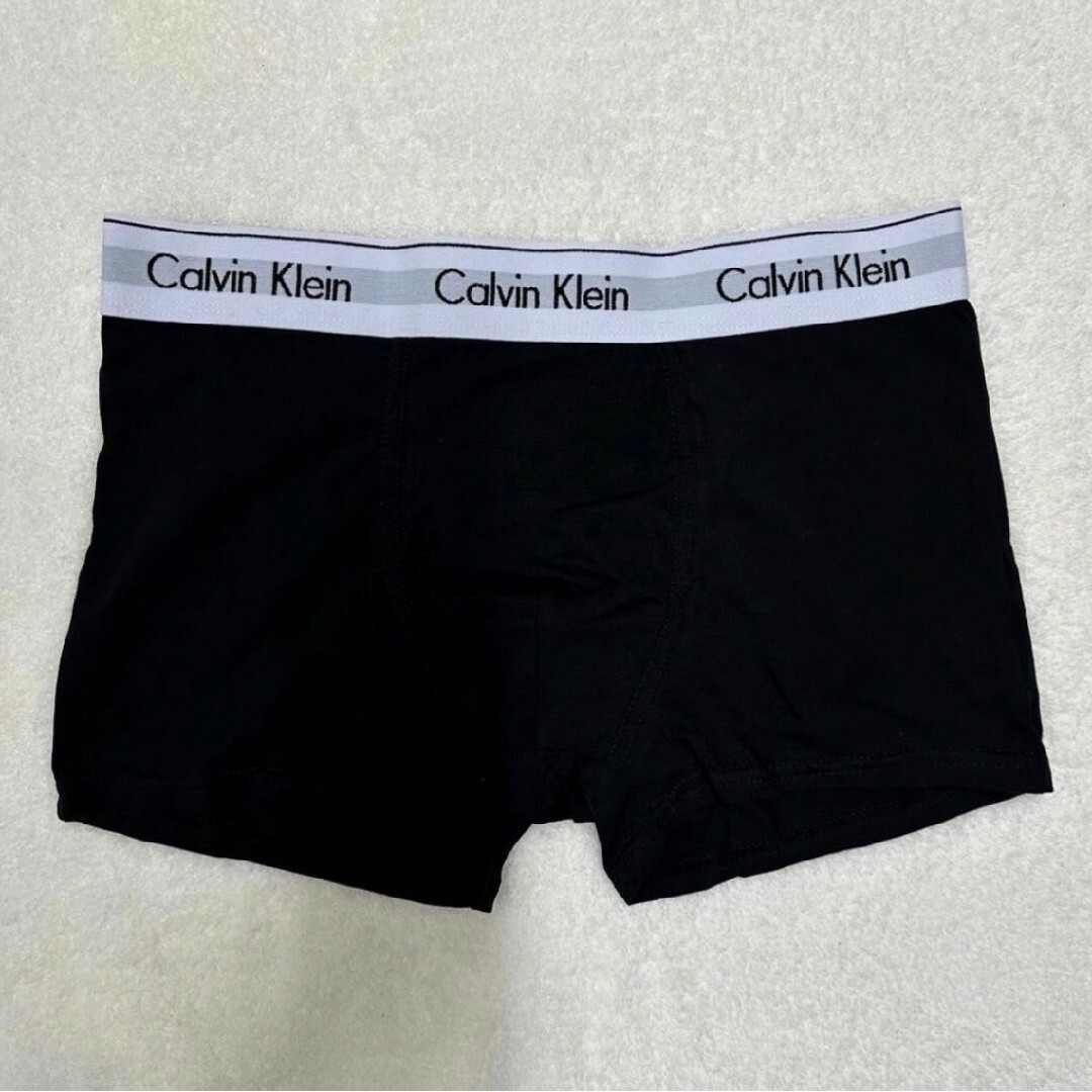 Calvin Klein(カルバンクライン)のカルバンクライン ボクサーパンツ Mサイズ ブラック 白ライン 黒 3枚セット メンズのアンダーウェア(ボクサーパンツ)の商品写真