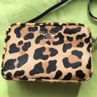 プラダ(PRADA)のぺ様専用♡ PRADA レオパード ハラコ ポシェット(ショルダーバッグ)