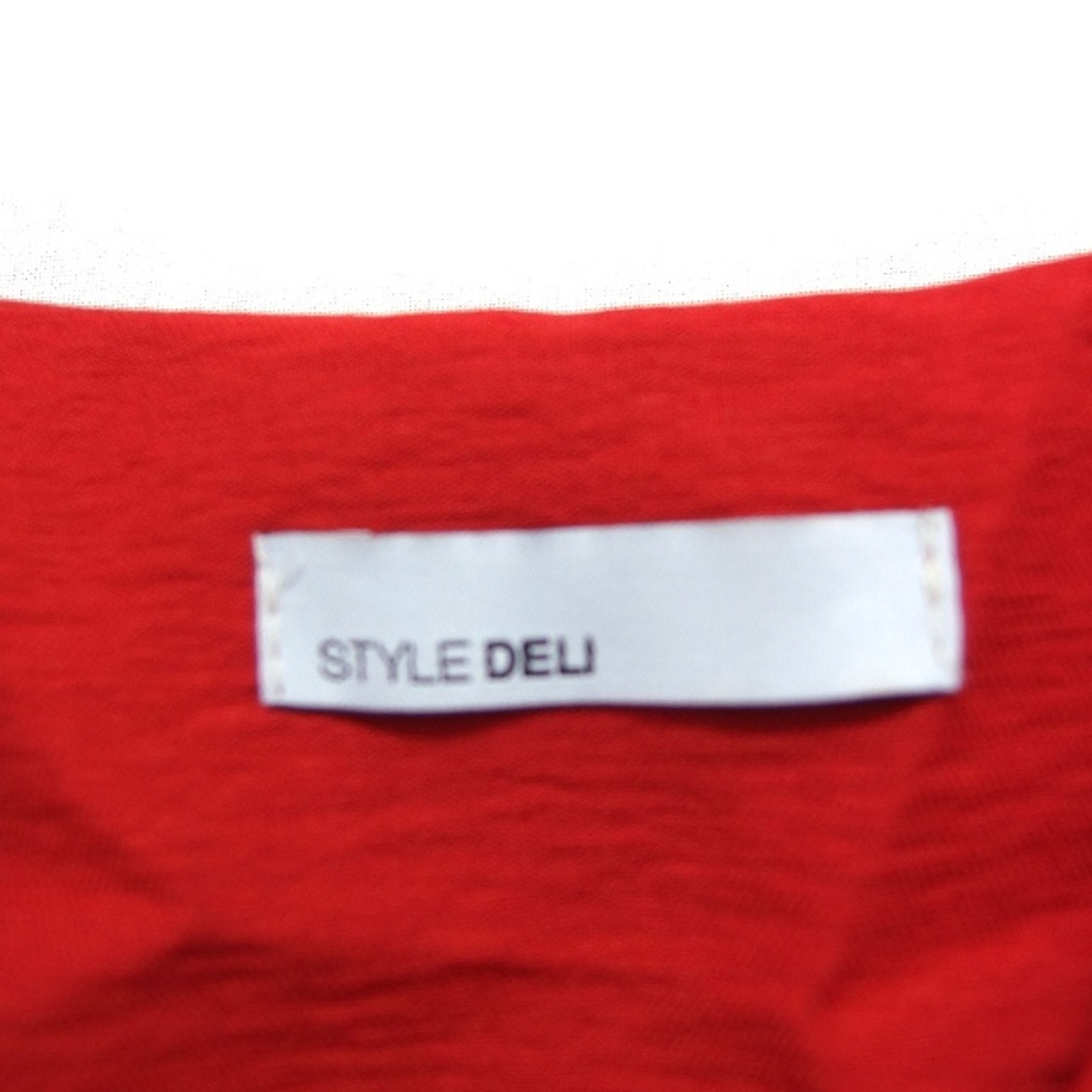 スタイルデリ STYLE DELI ランタンスリーブ ブラウス Vネック タック レディースのトップス(シャツ/ブラウス(半袖/袖なし))の商品写真