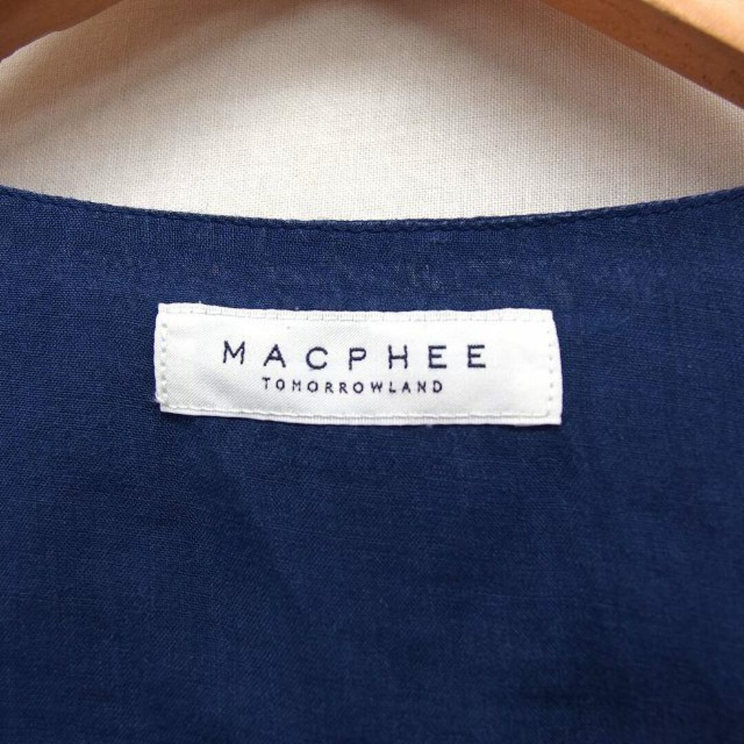 MACPHEE(マカフィー)のMACPHEE トゥモローランド リネン 麻 ミリタリー シャツ ブラウス 長袖 レディースのトップス(シャツ/ブラウス(長袖/七分))の商品写真