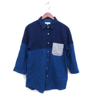 THE SHOP TK - ザショップティーケー シャツ カジュアル ステンカラー コットン 綿 七分袖 L