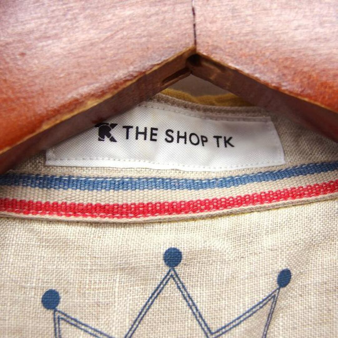 THE SHOP TK(ザショップティーケー)のザショップティーケー シャツ カジュアル ステンカラー リネン ラウンドヘム  メンズのトップス(シャツ)の商品写真