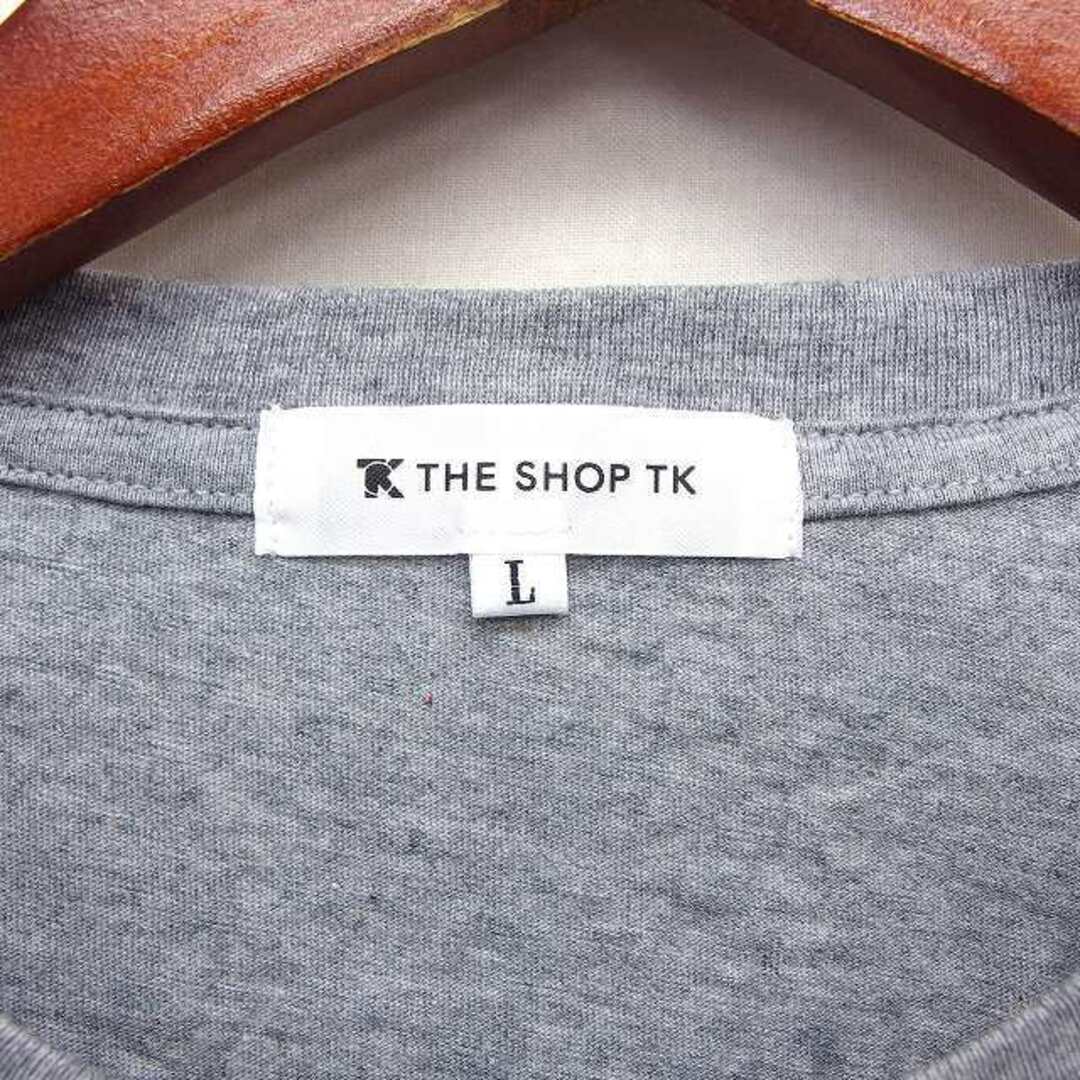 TAKEO KIKUCHI(タケオキクチ)のタケオキクチ カットソー Tシャツ リブ クルーネック チェック 切替 長袖 L メンズのトップス(Tシャツ/カットソー(七分/長袖))の商品写真