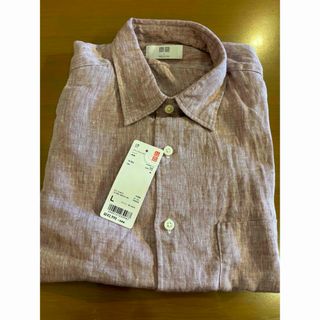 ユニクロ(UNIQLO)の#ユニクロ#メンズ#プレミアム#リネンシャツ#Lサイズ#麻100%#爽やか着心地(シャツ)