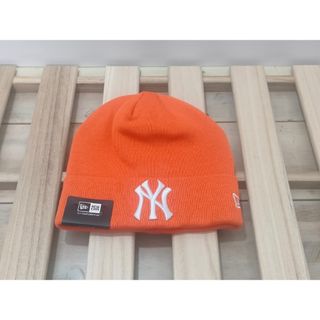 【MLB★KNIT】ニューヨークヤンキース！ニット＆ビーニー★オレンジ＜輸入品＞