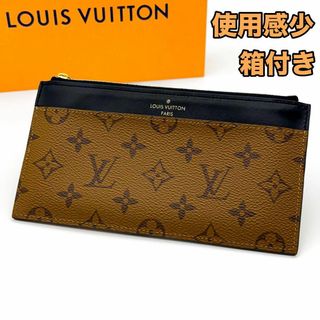 ルイヴィトン(LOUIS VUITTON)の【超極美品】IC搭載 ルイヴィトン モノグラムリバース スリムパース 長財布(財布)