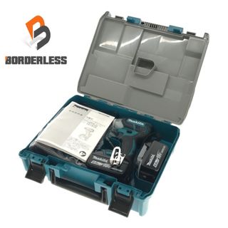 マキタ(Makita)の☆未使用品☆makita マキタ 18V 充電式ソフトインパクドライバ TS141DRGX 青/ブルー バッテリー2個(18V 6.0Ah) 充電器 ケース付 87658(工具)