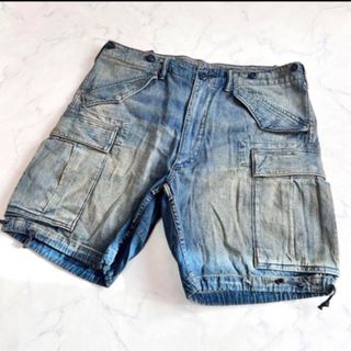 RRL - ◆美中古◆ RRL ラルフローレン エイジング加工 デニム カーゴショーツ