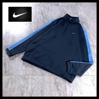 ナイキ(NIKE)の00s NIKE ハーフジップ トラックジャケット ドリルトップ ネイビー L(ジャージ)