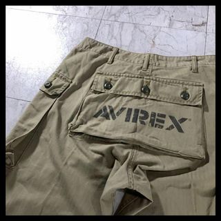 AVIREX - 古着 AVIREX M44 ミリタリー カーゴ モンキー パンツ ヘリンボーン