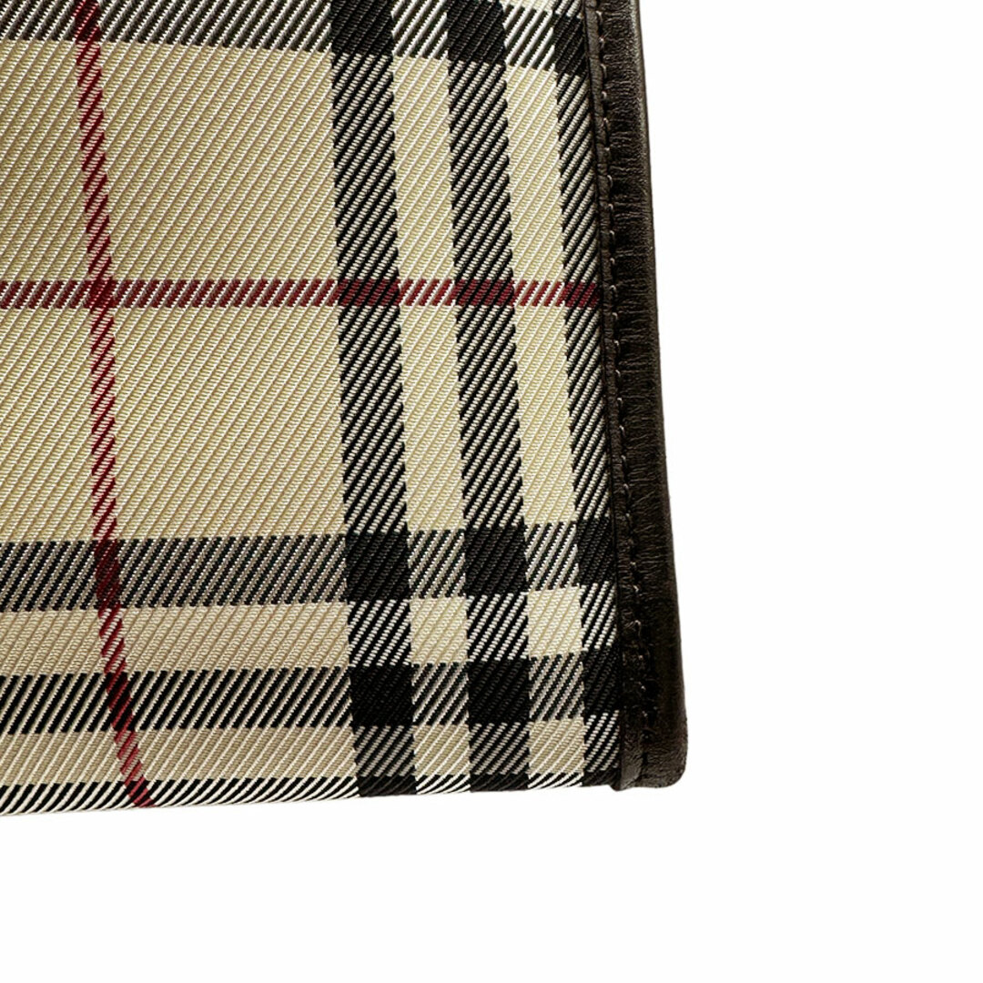 BURBERRY(バーバリー)のバーバリー BURBERRY ハンドバッグ キャンバス/レザー ブラウン×ベージュ ユニセックス 送料無料【中古】 z0466 レディースのバッグ(ハンドバッグ)の商品写真