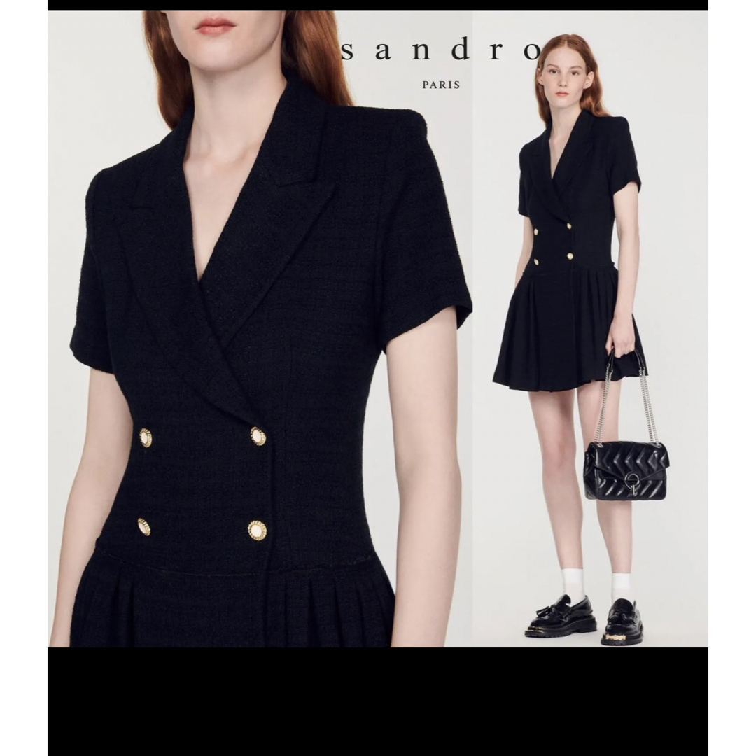 Sandro(サンドロ)のsandro(サンドロ )定価60000 レディースのワンピース(ひざ丈ワンピース)の商品写真