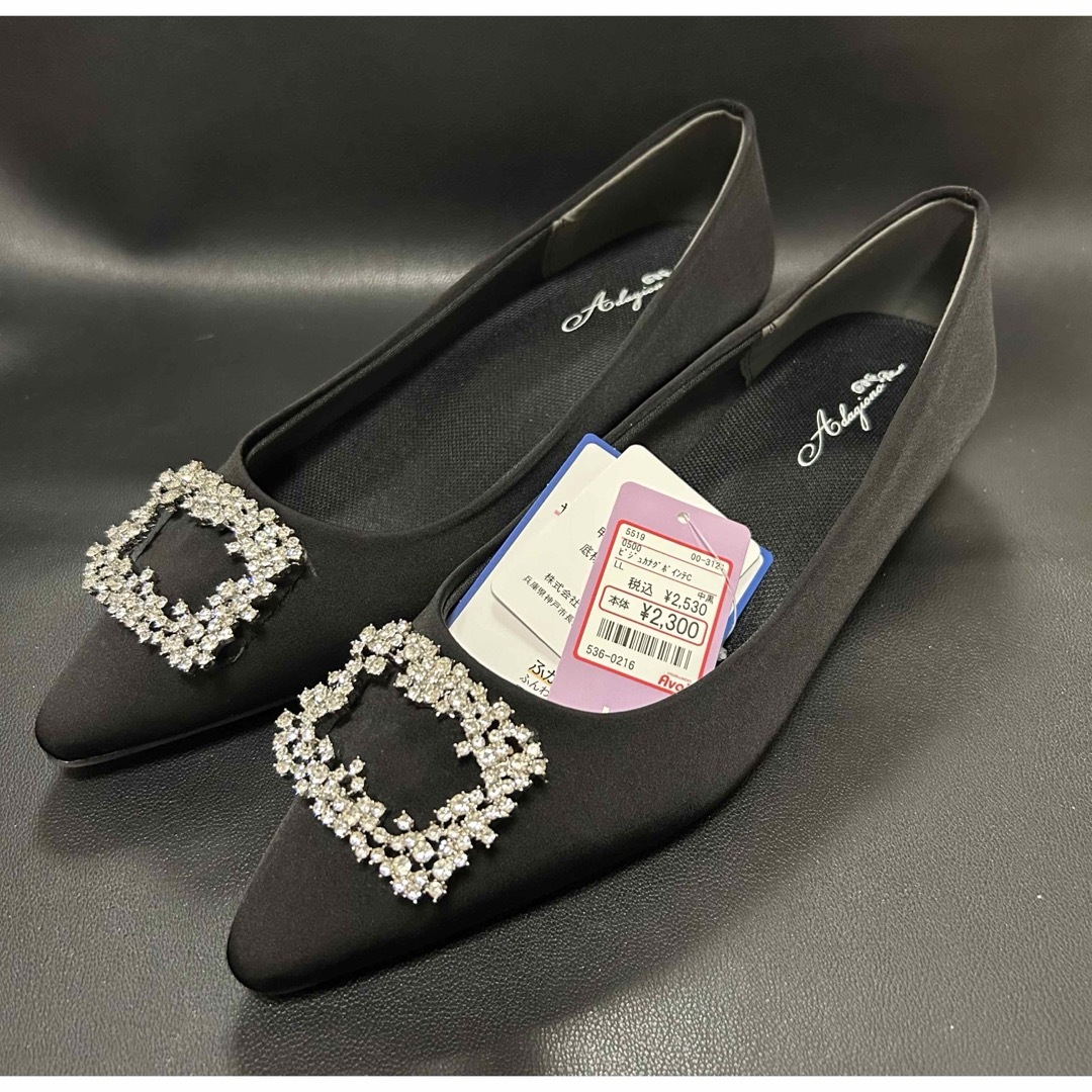 しまむら(シマムラ)の新品 Adagiona レディースパンプス ブラック サイズLL 25.0cm レディースの靴/シューズ(ハイヒール/パンプス)の商品写真