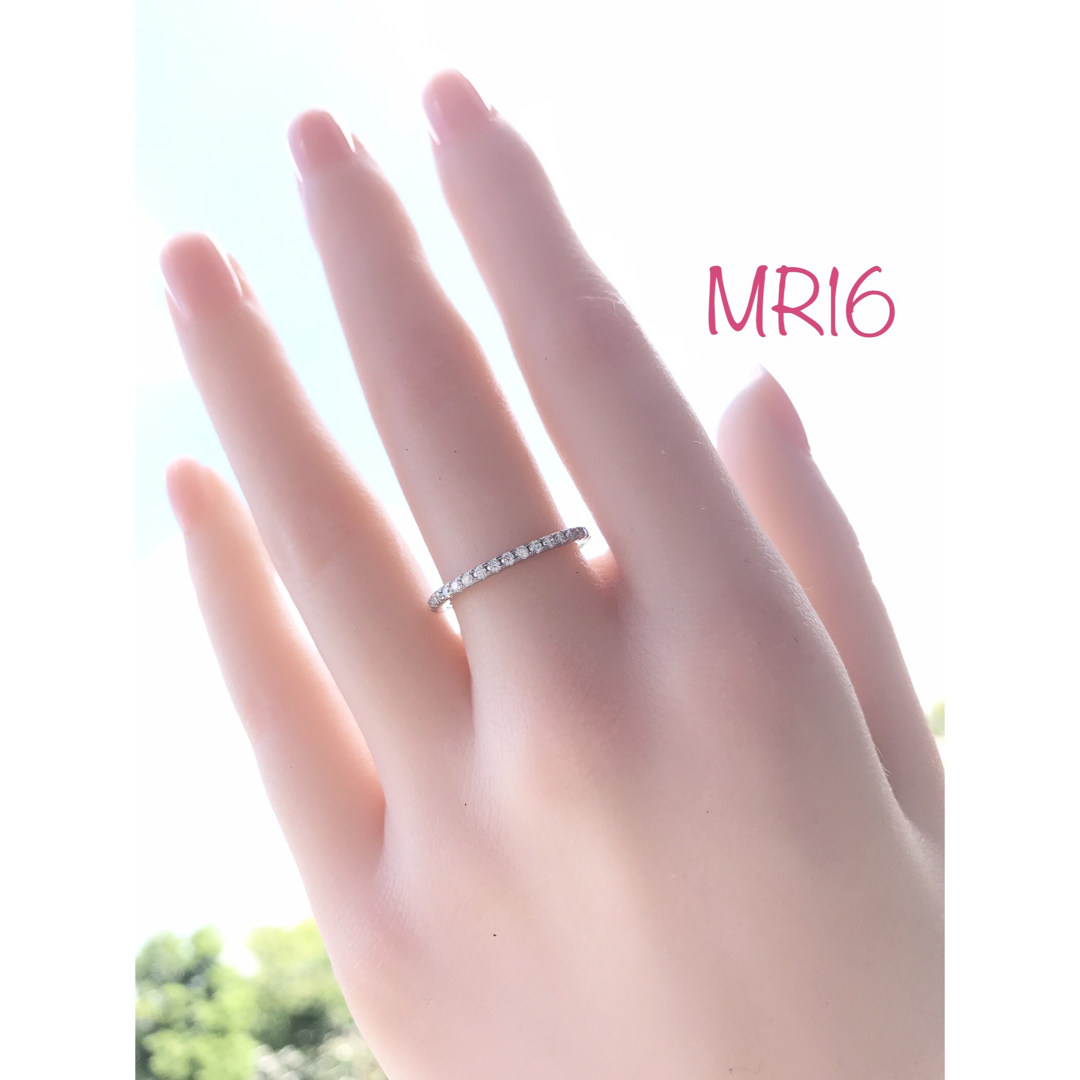 証明書付き ❤︎ MR16／14号1.8㎜フルエタニティ モアサナイトリング レディースのアクセサリー(リング(指輪))の商品写真