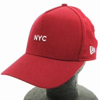 ニューエラー(NEW ERA)のニューエラ キャップ 帽子 NYC ロゴ 刺しゅう レッド 赤 ■SM1(キャップ)