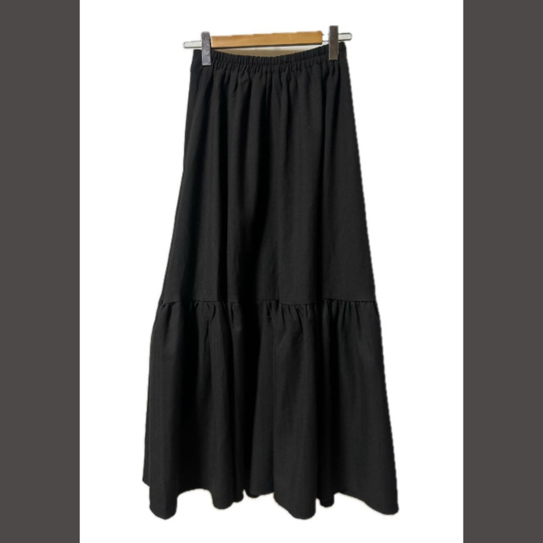other(アザー)のfifth フィフス フレア ロングスカート L ブラック ボトムス レディースのスカート(ロングスカート)の商品写真