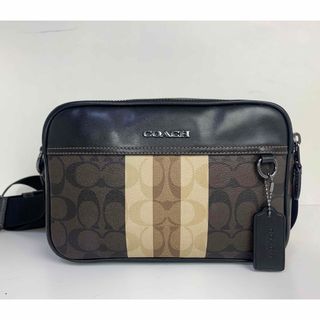 コーチ(COACH)の極美品★ コーチ メンズ COACH グラハム シグネチャー ショルダーバッグ(ショルダーバッグ)