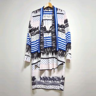 エムエスジイエム(MSGM)の★イタリア製 MSGM シルク プルオーバー バックロング ワンピース(ひざ丈ワンピース)