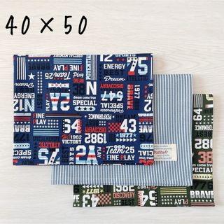 【ハンドメイド】給食ナフキン3枚セット　ランチョンマット(外出用品)