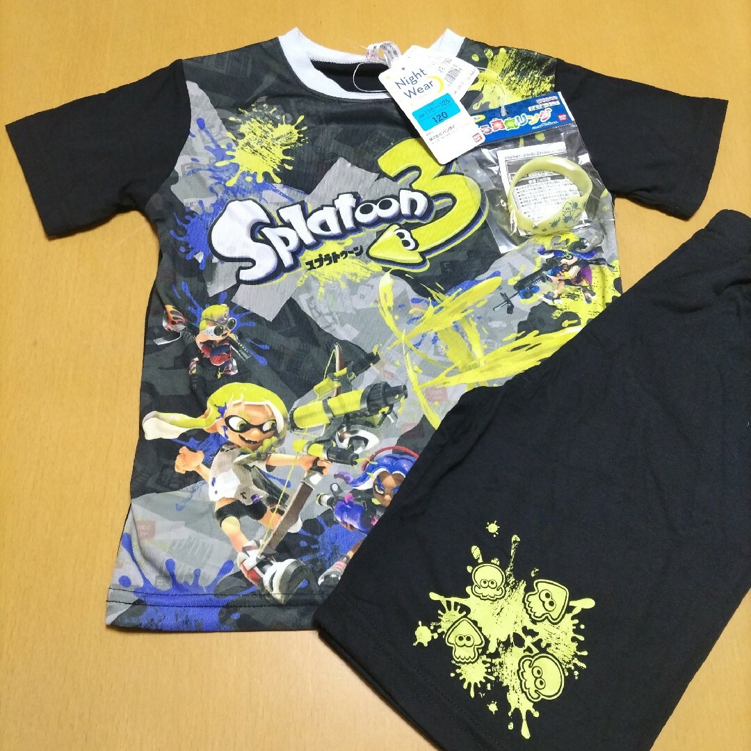 BANDAI(バンダイ)の新品スプラトゥーン3半袖パジャマ120 キッズ/ベビー/マタニティのキッズ服男の子用(90cm~)(パジャマ)の商品写真