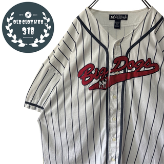 【BIG DOG】ビッグドッグ ベースボールシャツ センターロゴ 4XLサイズ(シャツ)