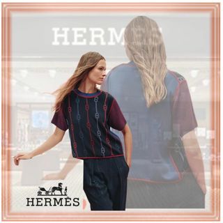 エルメス(Hermes)の★HERMES★新品タグ付★2023★シェーヌダンクル刺繍★ツイルレーヌ★ニット(ニット/セーター)