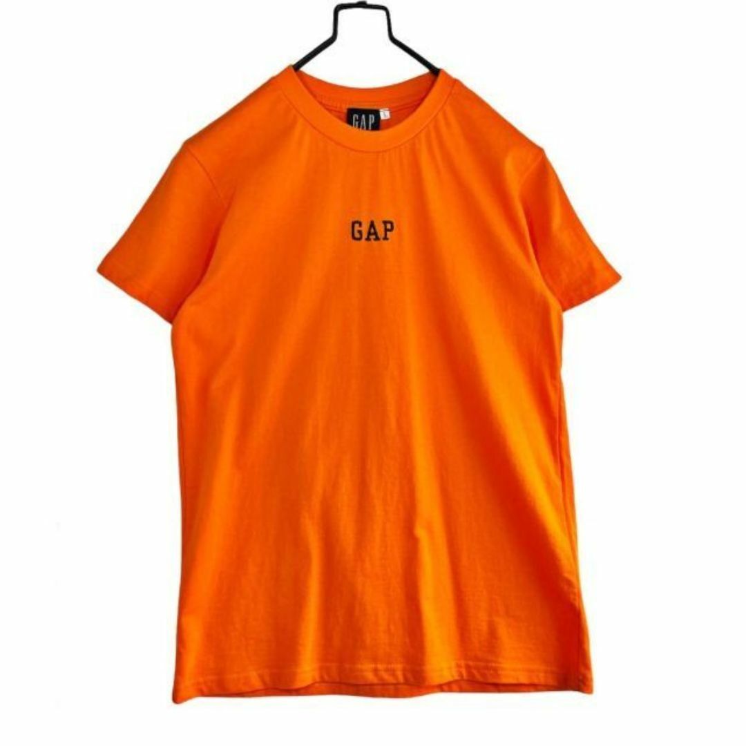 GAP(ギャップ)のY2K ギャップ GAP 刺繡ロゴ Tシャツ 半袖 オレンジ L 古着 レディースのトップス(Tシャツ(半袖/袖なし))の商品写真