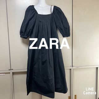 ザラ(ZARA)の最終値下げ　ZARA ロングワンピース　M 黒(ロングワンピース/マキシワンピース)