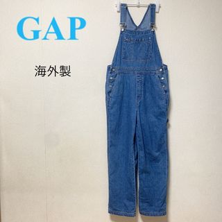 ギャップ(GAP)の古着　GAPギャップ　オーバーオール　つなぎ　デニム　ブルー・青　海外製(サロペット/オーバーオール)