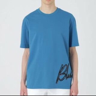 【新品】ブラックレーベルクレストブリッジ　Tシャツ　LL　青　バーバリー　114