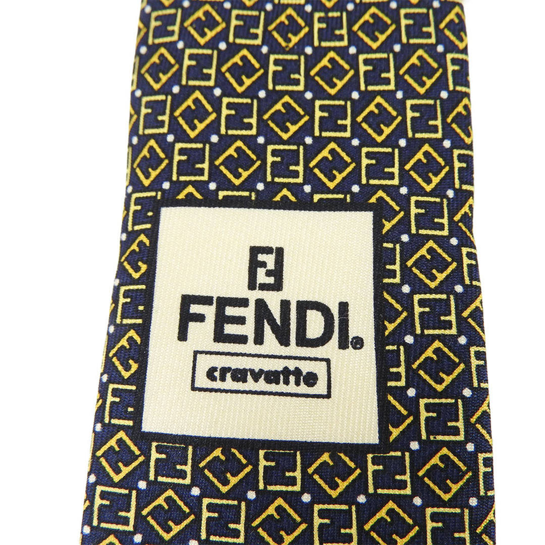 FENDI(フェンディ)の【中古】 フェンディ ネクタイ シルク ブラック オレンジ イエロー 紳士 おしゃれ アパレル メンズ 男性 FENDI メンズのファッション小物(ネクタイ)の商品写真