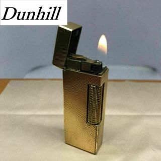 ダンヒル(Dunhill)の★ダンヒル★ ローラー ガスライター ゴールド 着火 ヴィンテージ品 D112(タバコグッズ)