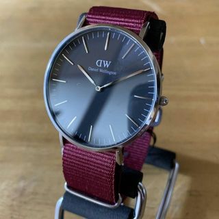 ダニエルウェリントン(Daniel Wellington)の【新品】ダニエルウェリントン 腕時計 DW00100270 ブラック/レッド(腕時計(アナログ))