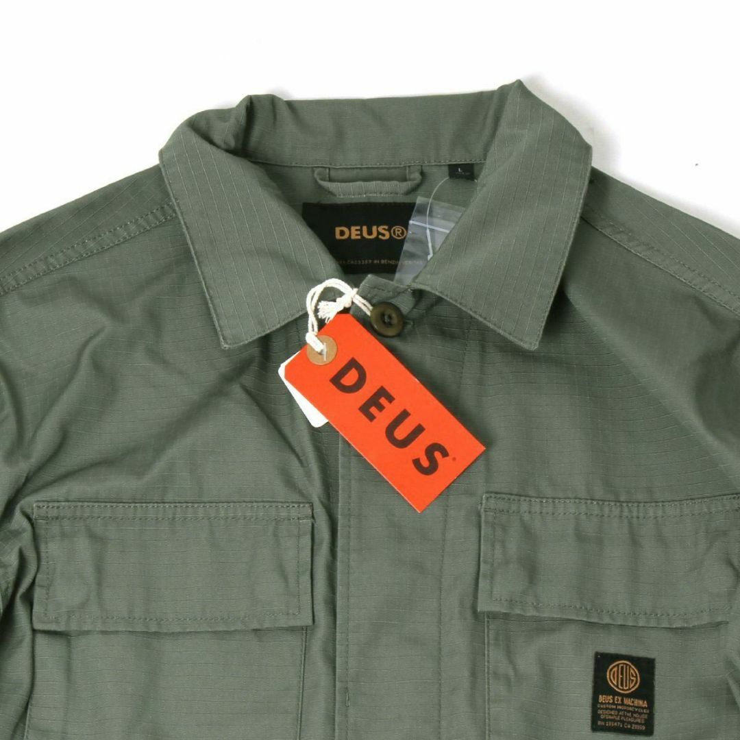 新品 Mサイズ DEUS EX MACHINA ミリタリーシャツジャケット 黒