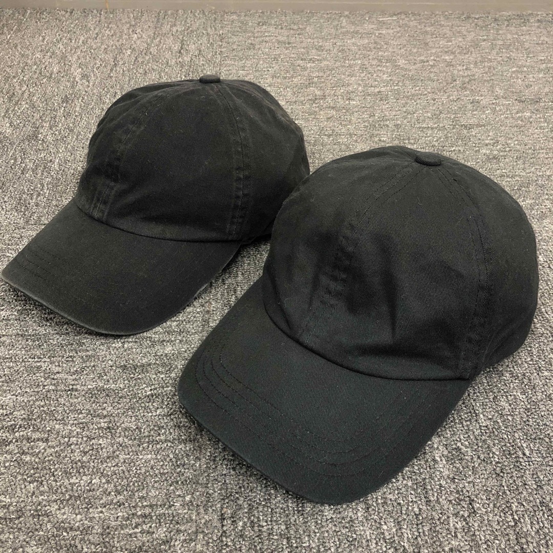 GU(ジーユー)の即決 GU ジーユー キャップ 帽子 ブラック 2個セット メンズの帽子(キャップ)の商品写真