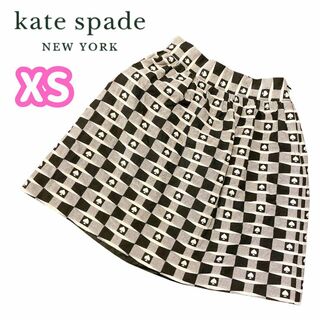  kate spade　スカート　XS　スペード総柄  膝丈　《263》(スカート)