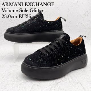 アルマーニエクスチェンジ(ARMANI EXCHANGE)の【美品】AIXアルマーニ エクスチェンジ ボリュームソール グリッター 厚底(スニーカー)