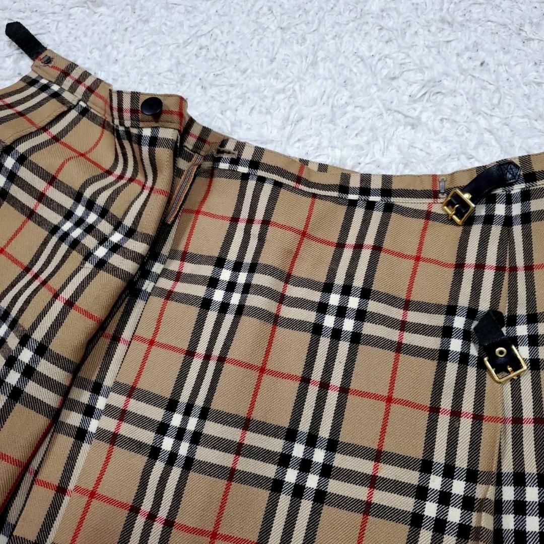 BURBERRY BLUE LABEL(バーバリーブルーレーベル)の美品 M バーバリーブルーレーベル 巻きスカート ベージュ ノバチェック 38 レディースのスカート(ミニスカート)の商品写真