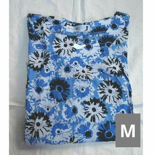 ワコール(Wacoal)の新品タグ付き　春夏 マタノアツコ　パジャマ　ルームウェア ワンピ 花ブルー M(ルームウェア)