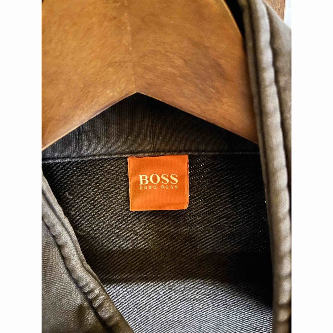 HUGO BOSS(ヒューゴボス)のBOSS Orangeスエット素材ブルゾン　グレーカーキ　XLサイズ メンズのトップス(スウェット)の商品写真