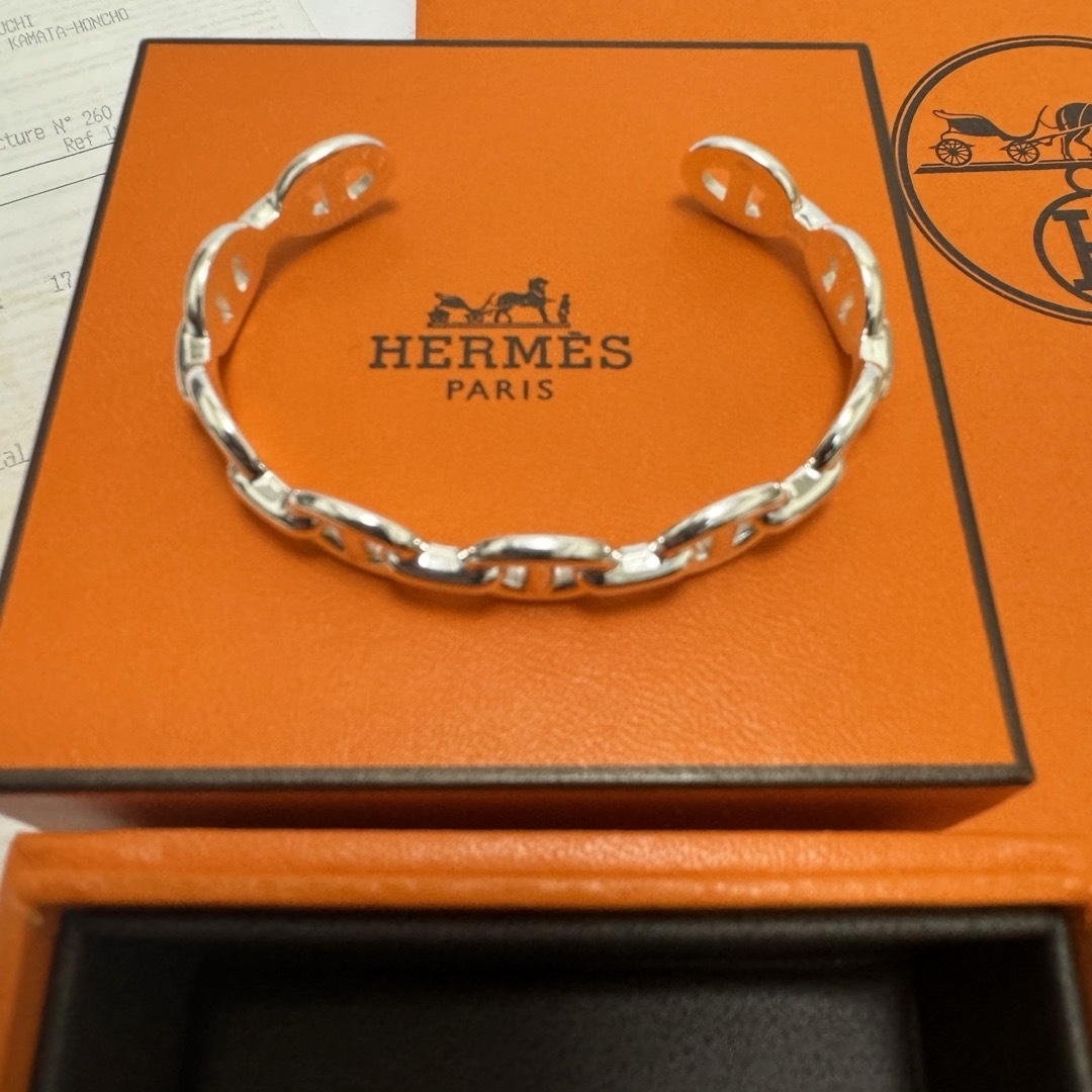 Hermes(エルメス)のエルメス　HERMES シェーヌダンクル　バングル　ブレスレット　ST レディースのアクセサリー(ブレスレット/バングル)の商品写真