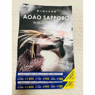 AOAO SAPPORO 狸小路　水族館　優待券(ショッピング)