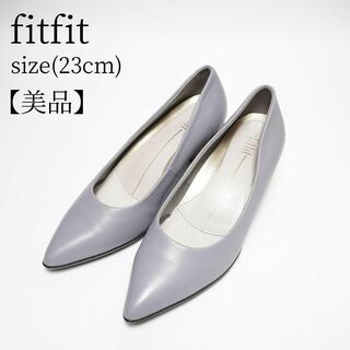 fitfit - 【美品】fitfit ハイヒール パンプス ブルー系 太ヒール フォーマル