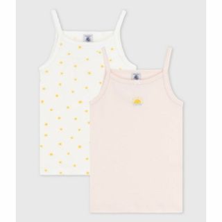 プチバトー(PETIT BATEAU)の新品未使用　プチバトー　5a キャミソール2枚組　太陽(下着)